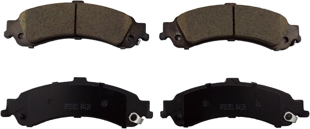Rear Brake Kit with Drilled Slotted Rotors and Ceramic Brake Pads L80914