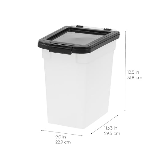 Airtight Pet Food Storage Container, 10 lbs, Translucent, BPA Free K76862