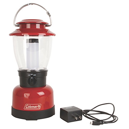 Coleman Classic Rechargeable 400 Lumens LED Lantern, Water-Resistant Lantern with USB Charging Port and Carry Handle T728348