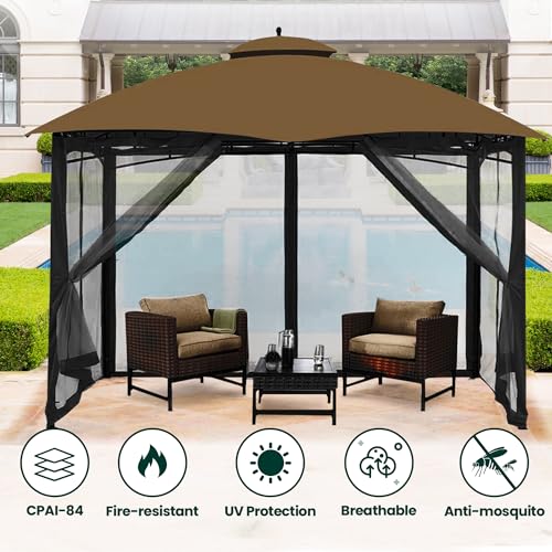 Black 10' x 10' 4-Panel Mosquito Netting with Zippers O61994