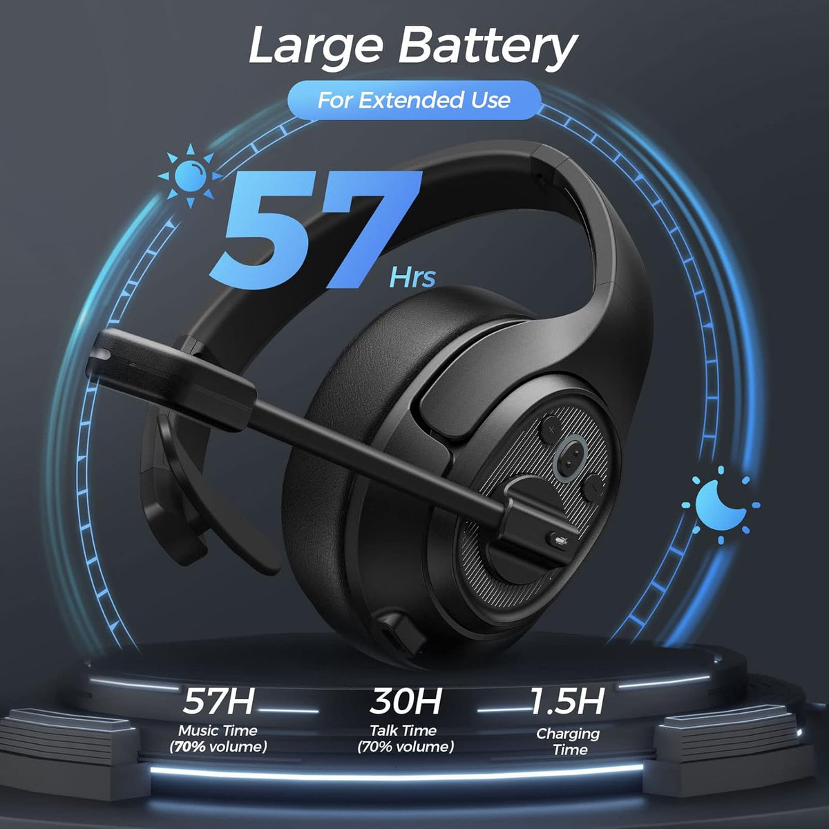 Bluetooth Headset with Microphone Noise Cancelling Wireless Headphone C6131