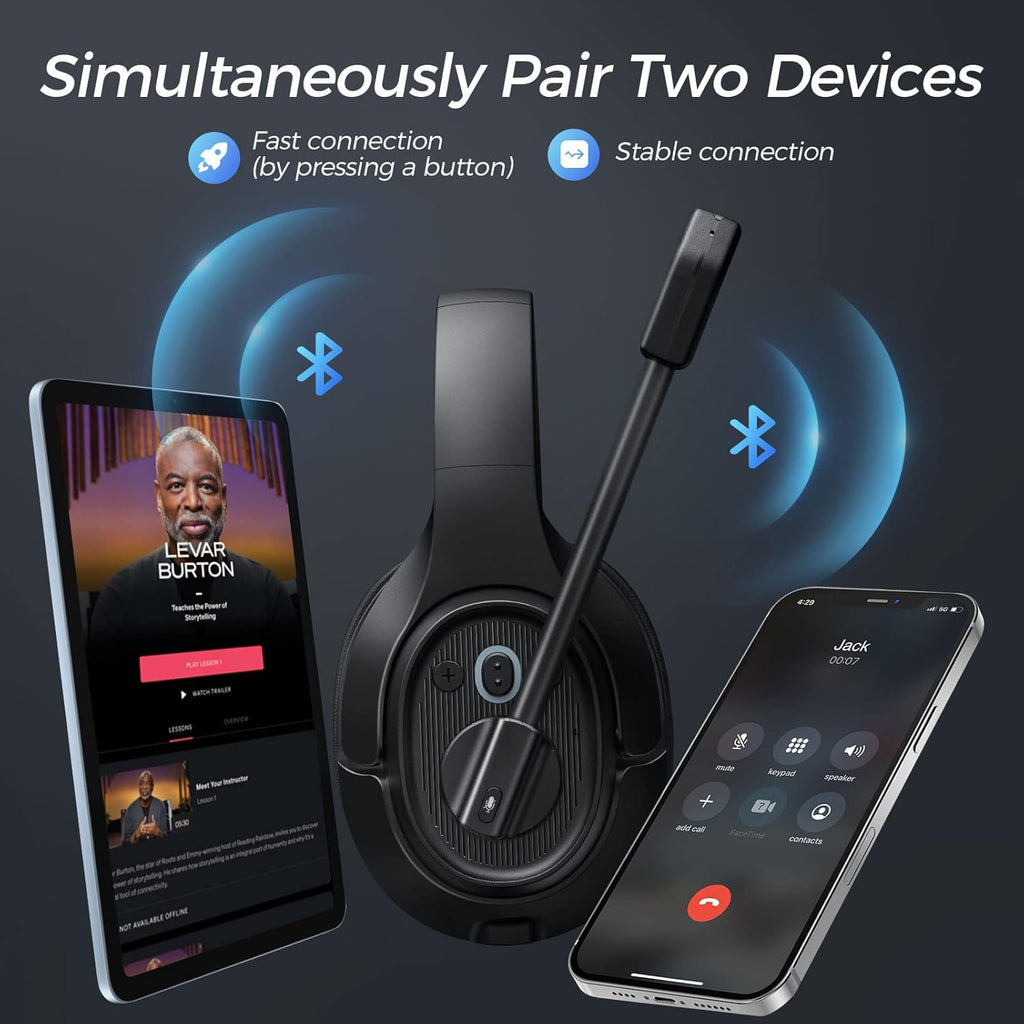 Bluetooth Headset with Microphone Noise Cancelling Wireless Headphone C6131
