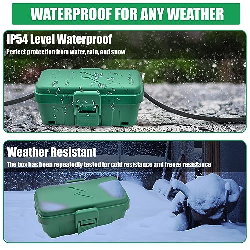 Small Weatherproof Electrical Connection Box (6 x 3.5 x 2.8 inch), Black T86118
