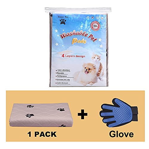 Washable Dog Pee Pads with Puppy Grooming Gloves B83055