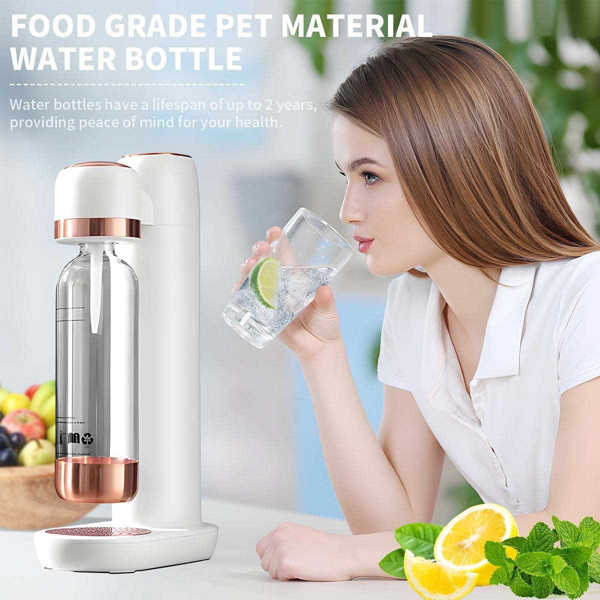 Sparkling Water Maker Soda Maker Machine with 1L PET Bottle B325036