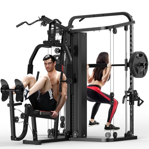 Smith Machine with 138LB Weight Stack W8474