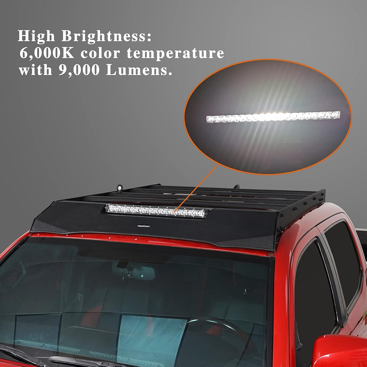 Roof Rack Basket Cargo Carrier with 100W LED Light Bar W579