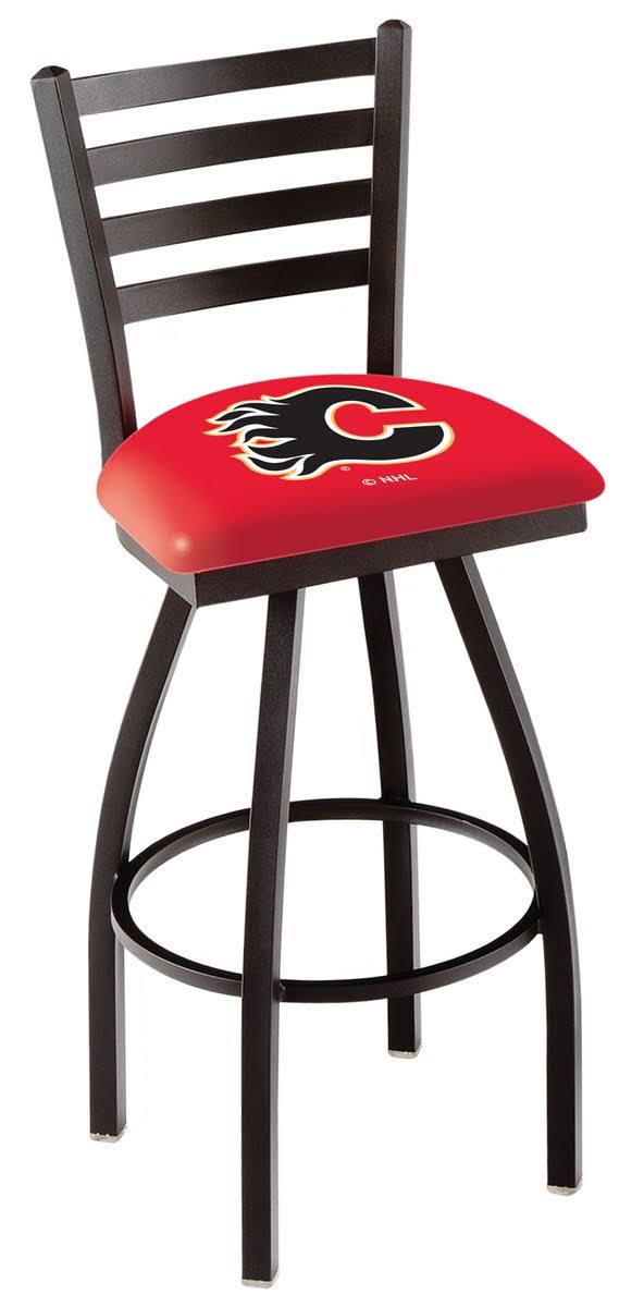 Black Swivel Bar Stool with Ladder Style Back R5377