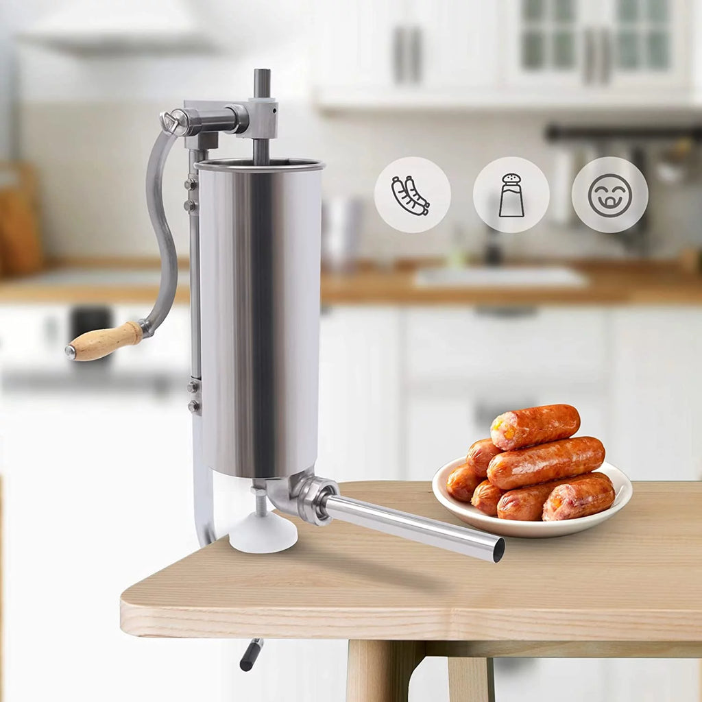 7lb 3L Stainless Steel Sausage Stuffer D203