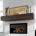 Oak Floating Mantel Shelf 60 X 9 X 6 inch T582854