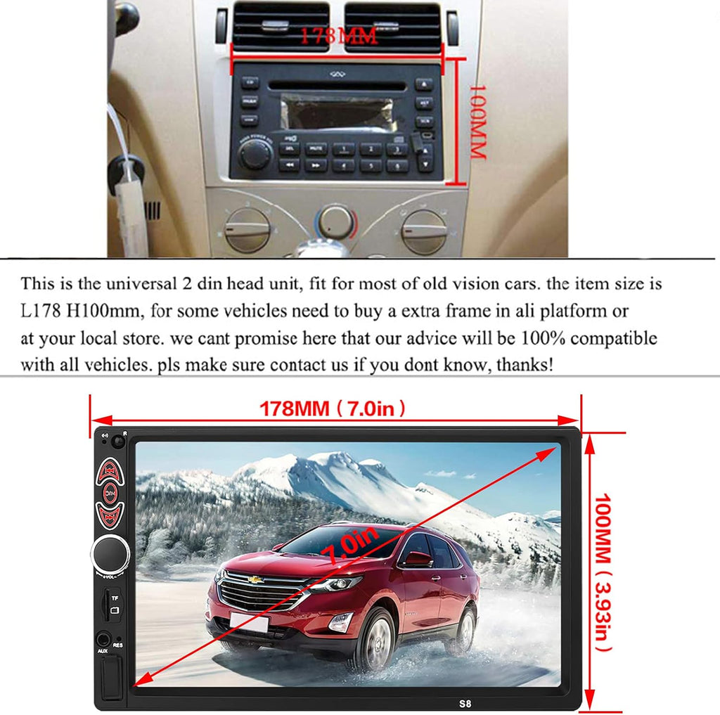 7 Inch Touchscreen Double Din Car Stereo E766