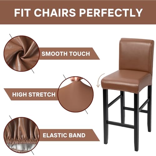 Waterproof PU Bar Stool Covers Set of 2 V176