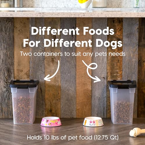 Airtight Pet Food Storage Container, 10 lbs, Translucent, BPA Free K76862