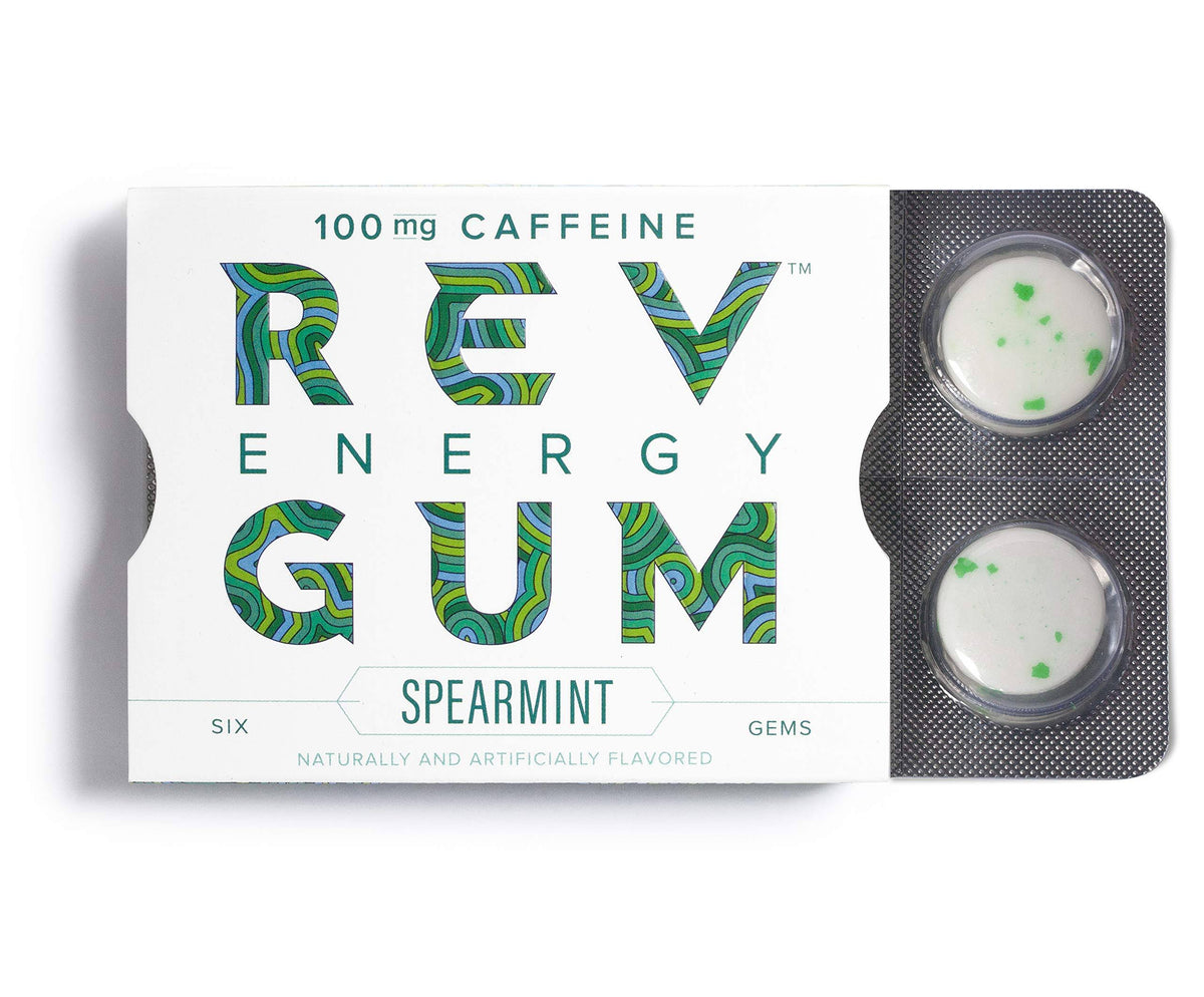 Sugar Free Spearmint Caffeine Chewing Gum H6998