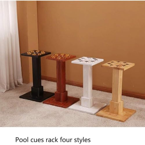 White Freestanding Wooden Pool Cue Rack E169