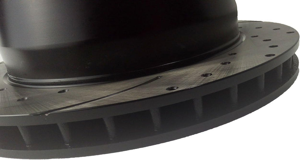 Rear Brake Kit with Drilled Slotted Rotors and Ceramic Brake Pads L80914