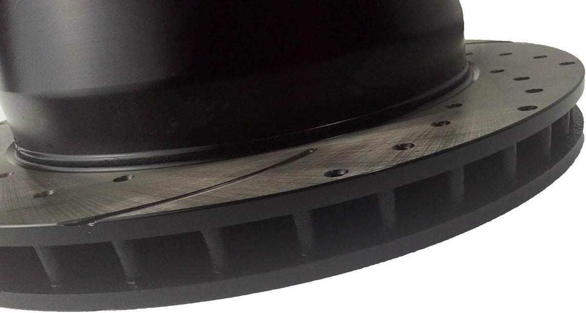 Rear Brake Kit with Drilled Slotted Rotors and Ceramic Brake Pads L80914