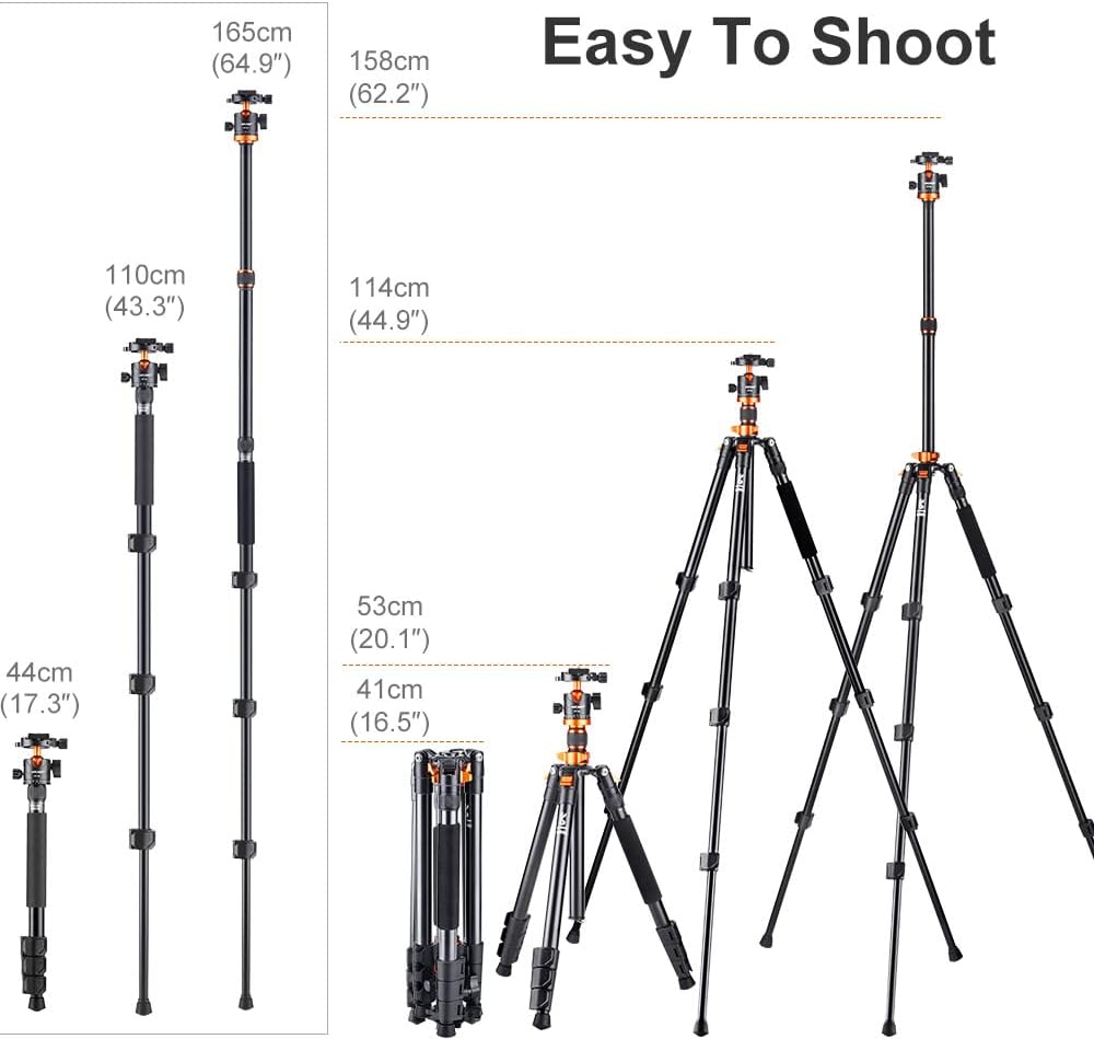 62 inch Aluminum DSLR Camera Tripod with Ball Head I226916