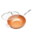 12" Non-Stick Copper Wok with Lid N911744