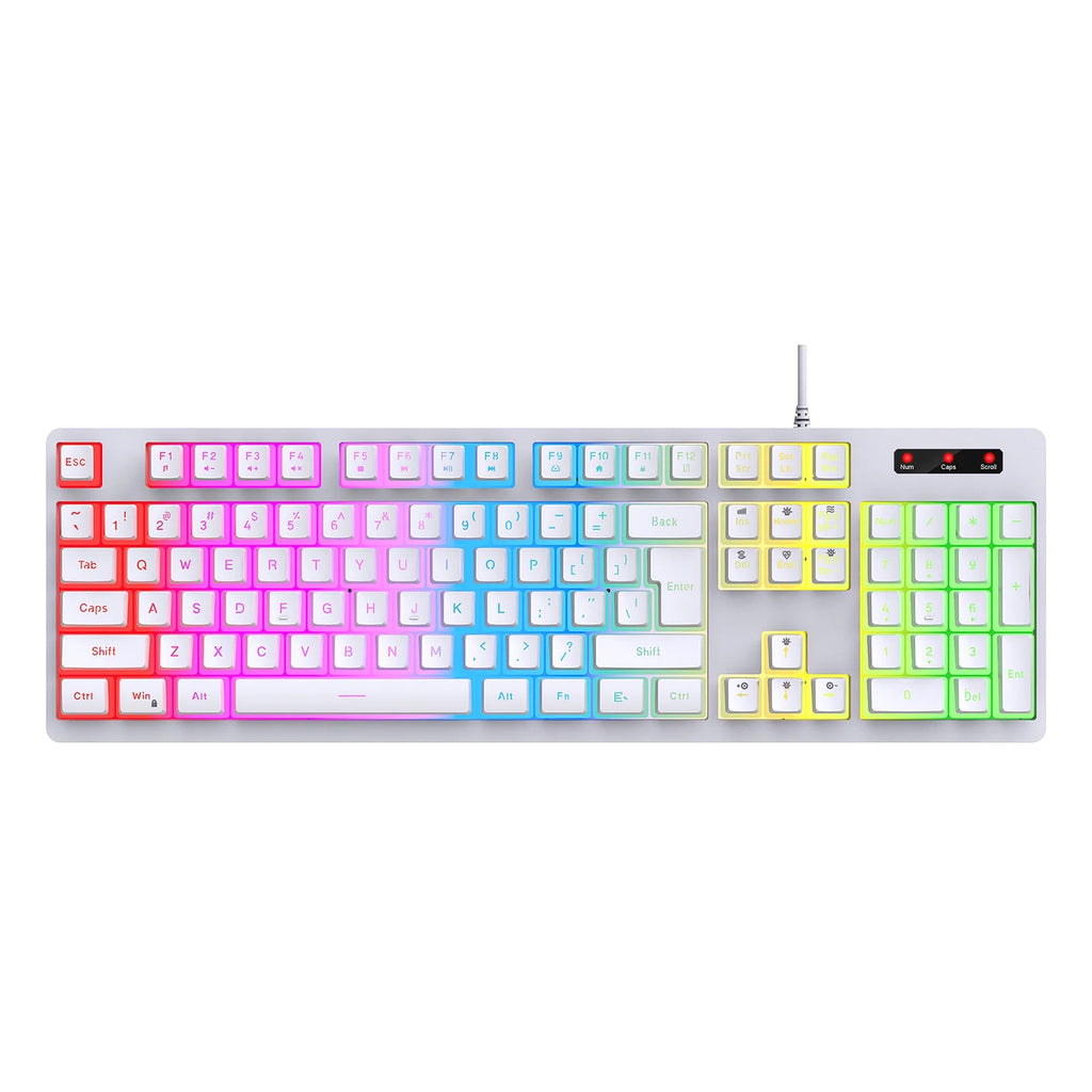 RGB Backlit Mechanical Gaming Keyboard with ABS Pudding Keycaps Y4146