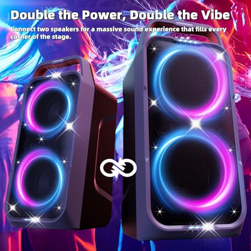 Portable Bluetooth Speaker with Deep Bass and LED Light Show N505