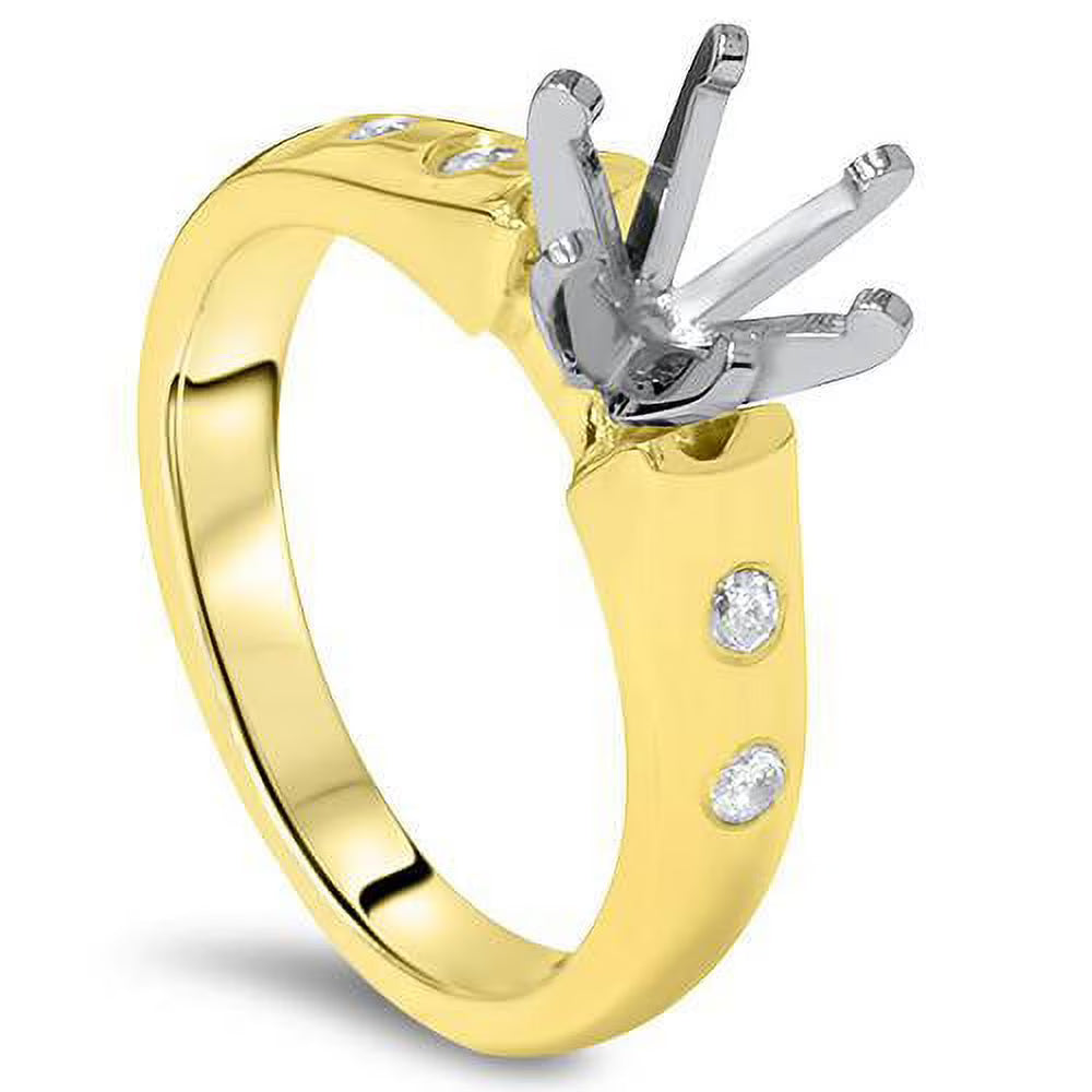14K Cathedral Engagement Ring Setting K991639