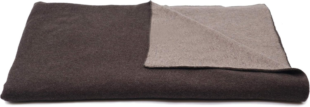 Reversible Throw Blanket with 100% Cashmere W960218