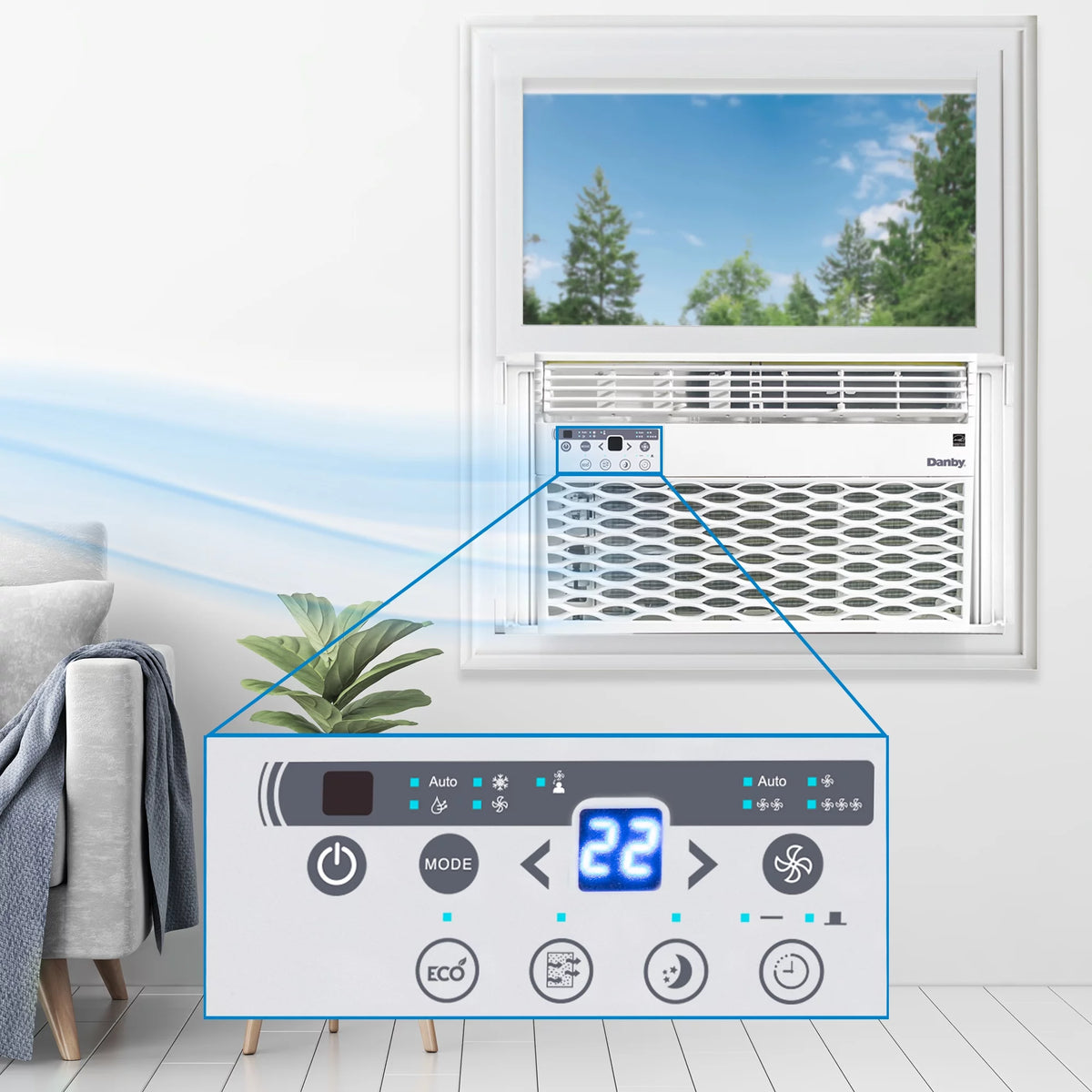 10,000 BTU White Window Air Conditioner with Remote M6750