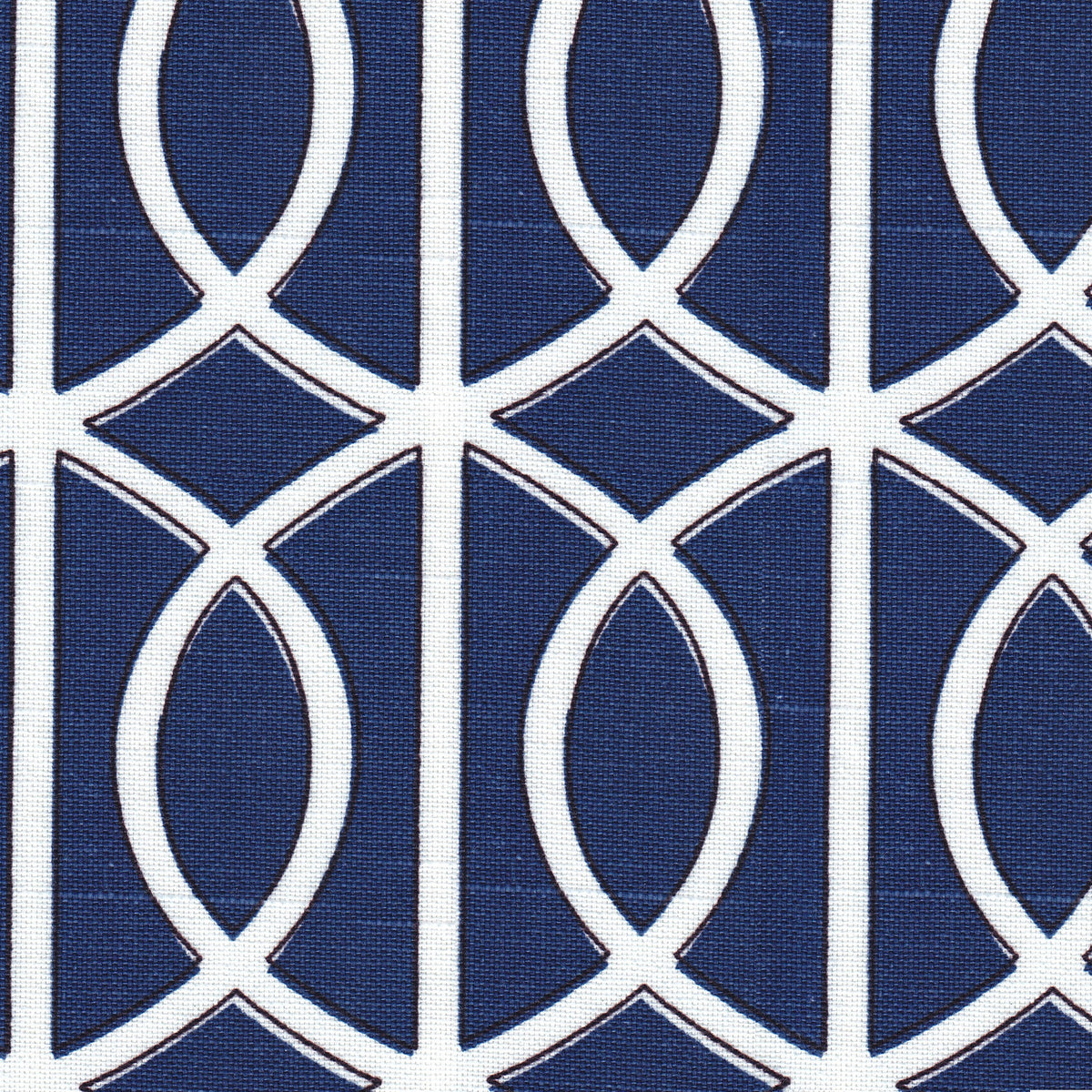 Cream and Blue Geometric Accent Armchair V6822