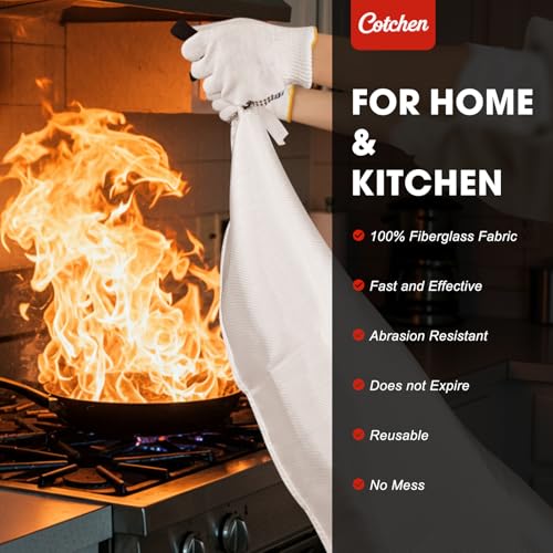 4 Pack 40'' x 40'' Fiberglass Fire Blanket K80483