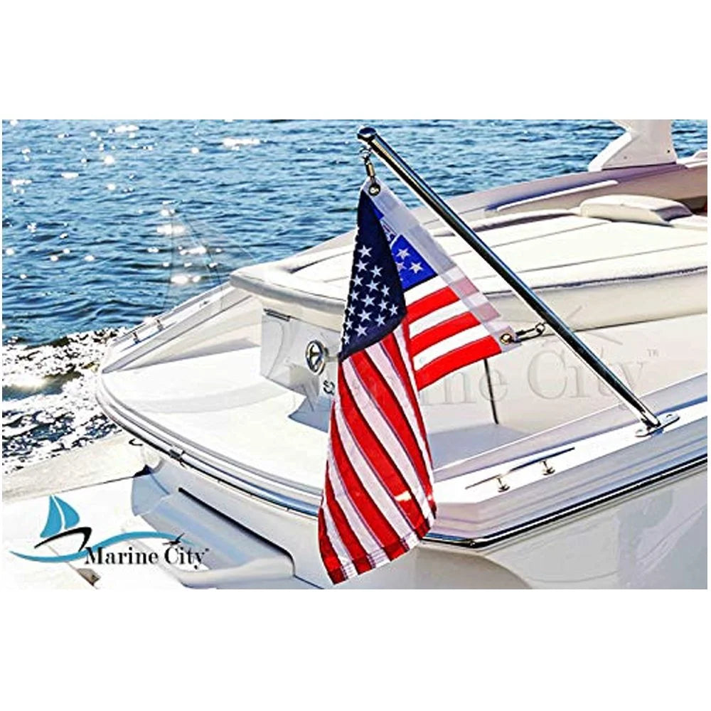316 Stainless Steel Marine Boat 32" Flag Pole K3136