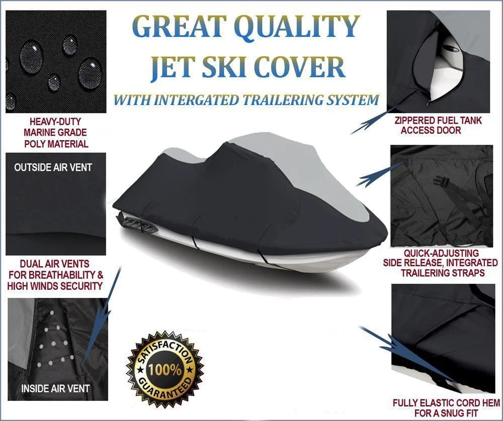 JETSKI Trailerable Cover Black/Grey 2 Seater A7724