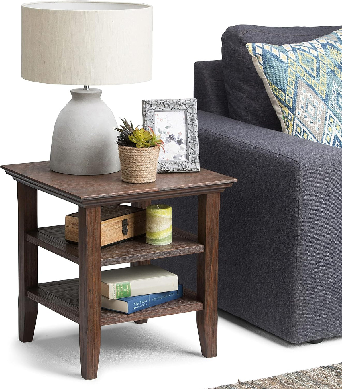 Farmhouse Brown End Table U208