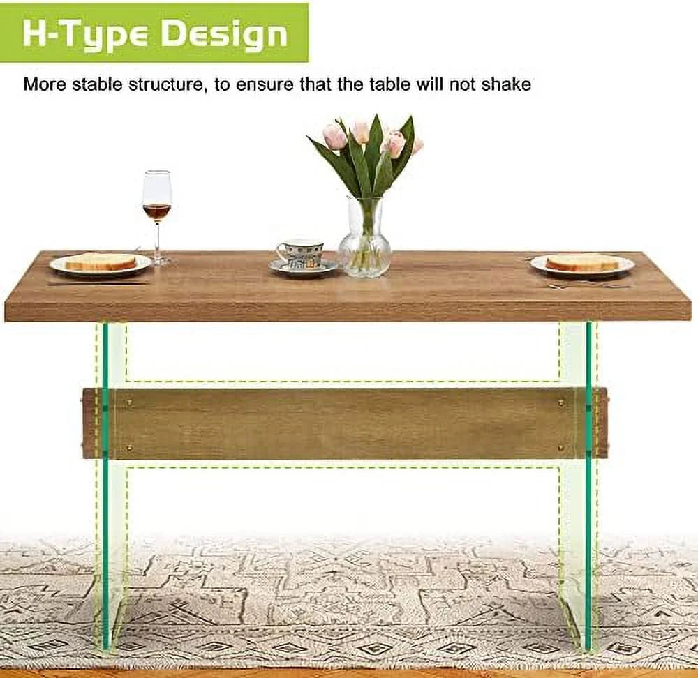 White High Glossy 55 inches Rectangular Dining Table Q6245