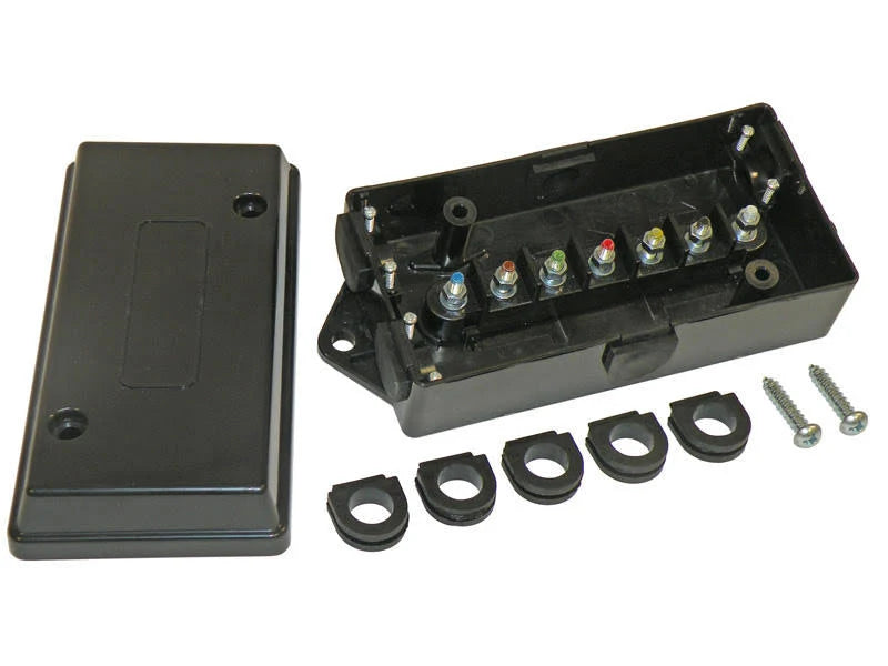4-Pack Electrical Junction Box with 7 Color Coded Terminals H81825