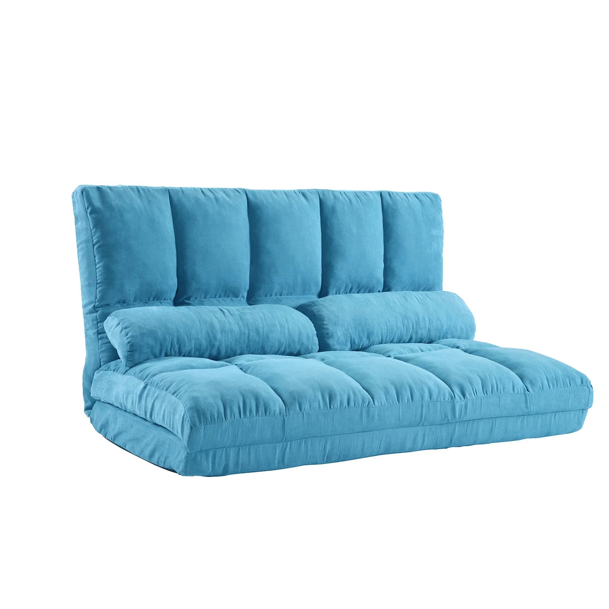 Blue Double Chaise Lounge Sofa with Two Pillows I81761