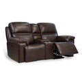 Top Grain Leather Power Reclining Loveseat with Console V503