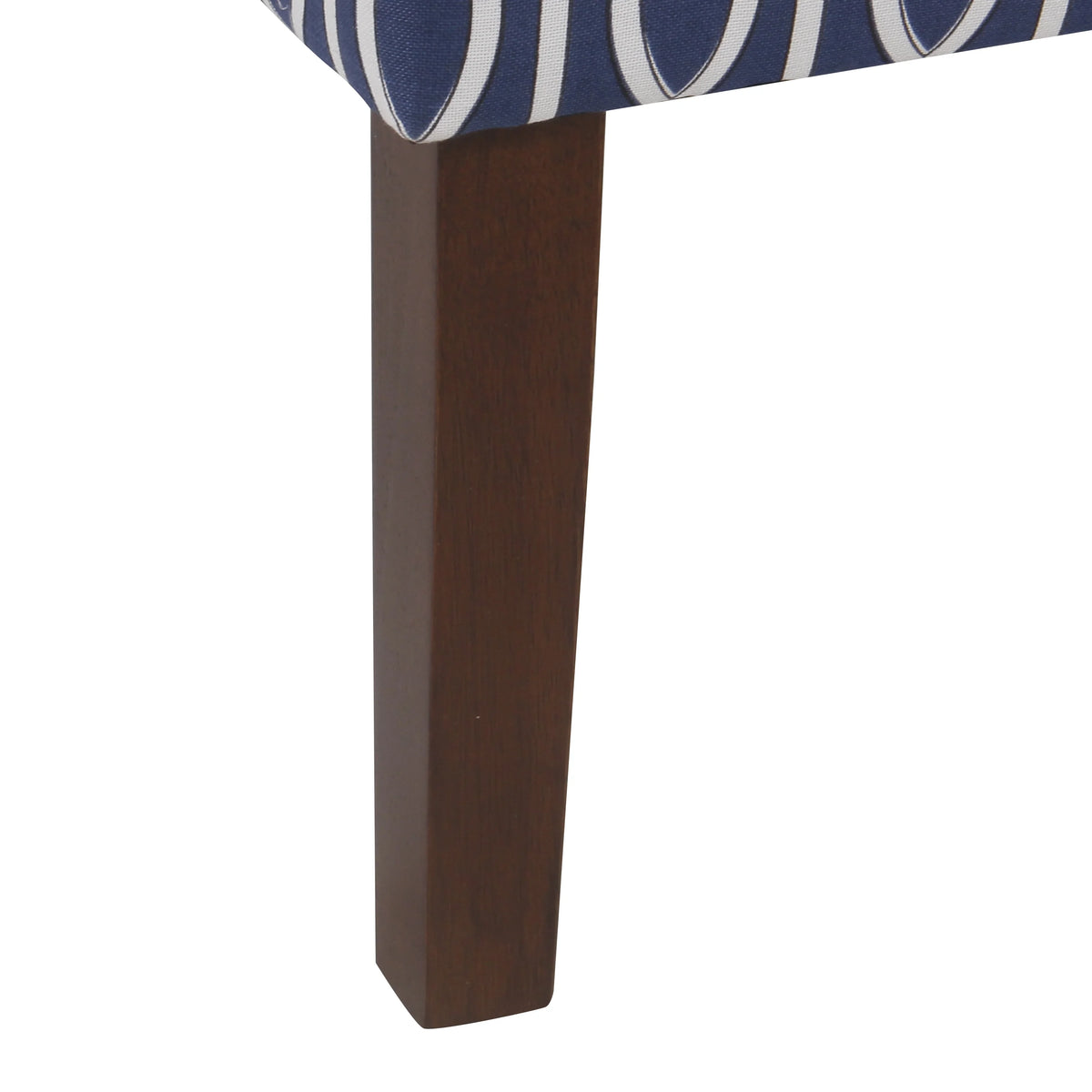 Cream and Blue Geometric Accent Armchair V6822
