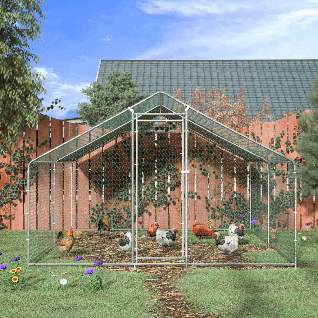 Extra Large Metal Chicken Coop with Waterproof and Anti-Ultraviolet A853590
