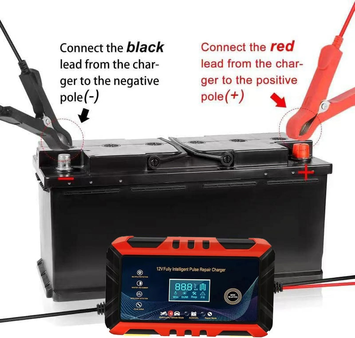 12V/6A Automatic Smart Battery Charger C68039