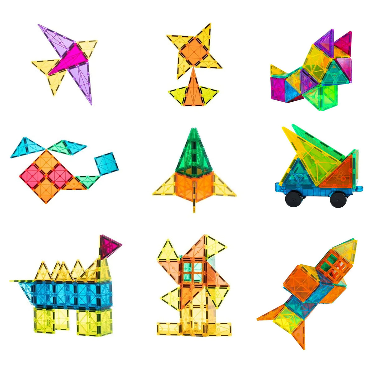 120 Pcs 3D Color Magnet Building Tiles Set J909033