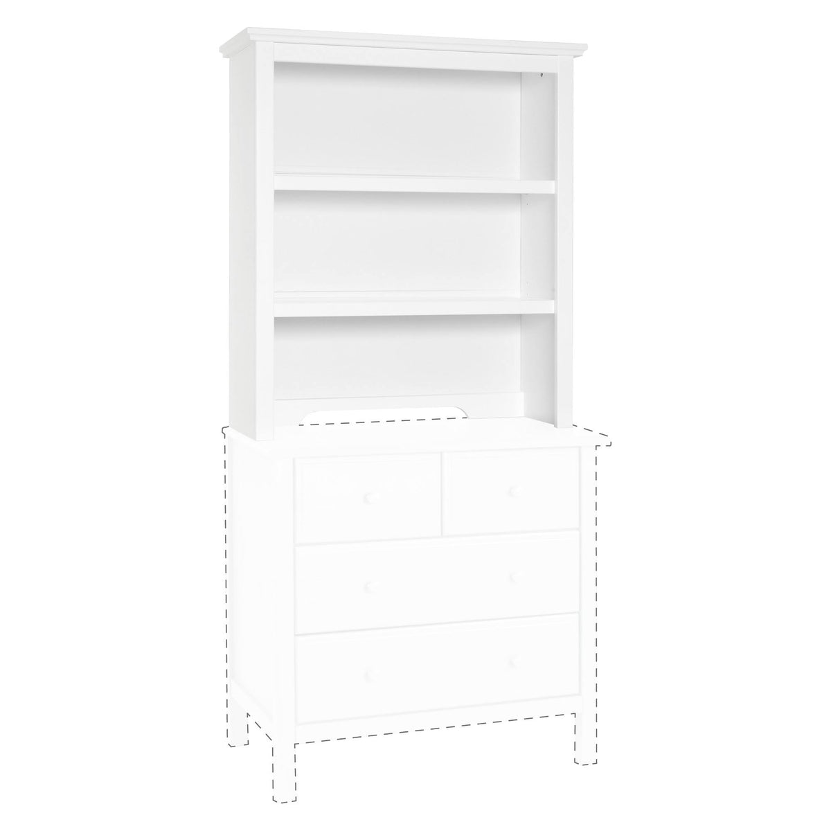 White Bookcase/Hutch B135
