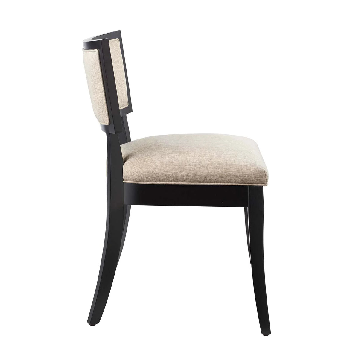 Beige Upholstered Fabric Dining Chairs Set of 2 U400966