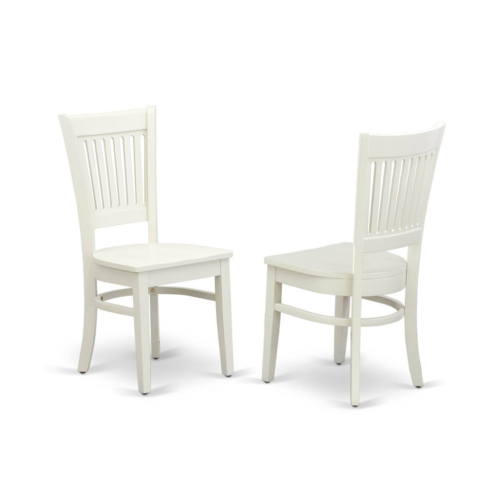 3-Piece Dining Set with Fabric Seat in Linen White M512