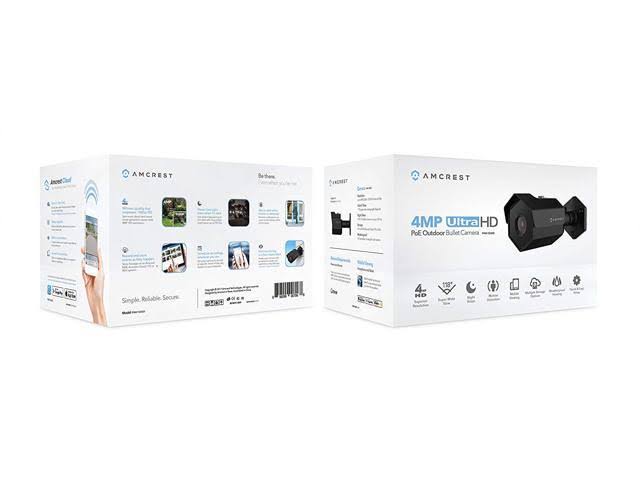 4MP Outdoor PoE Bullet Security Camera A75195