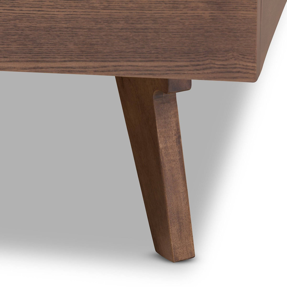 Solid Wood Bed Frame Full / Walnut Brown U355728