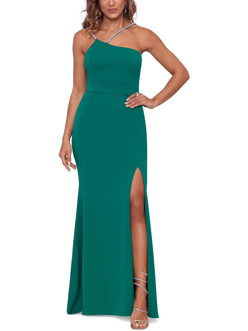 One Shoulder Long Evening Dress M842