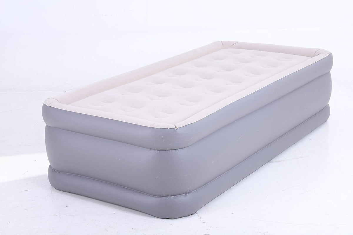 Single Air Mattress Camping Bed with Carry Bag & Repair Patch Kit H3470