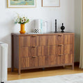 6 Drawer Double Dresser with Fluted Panel B17512
