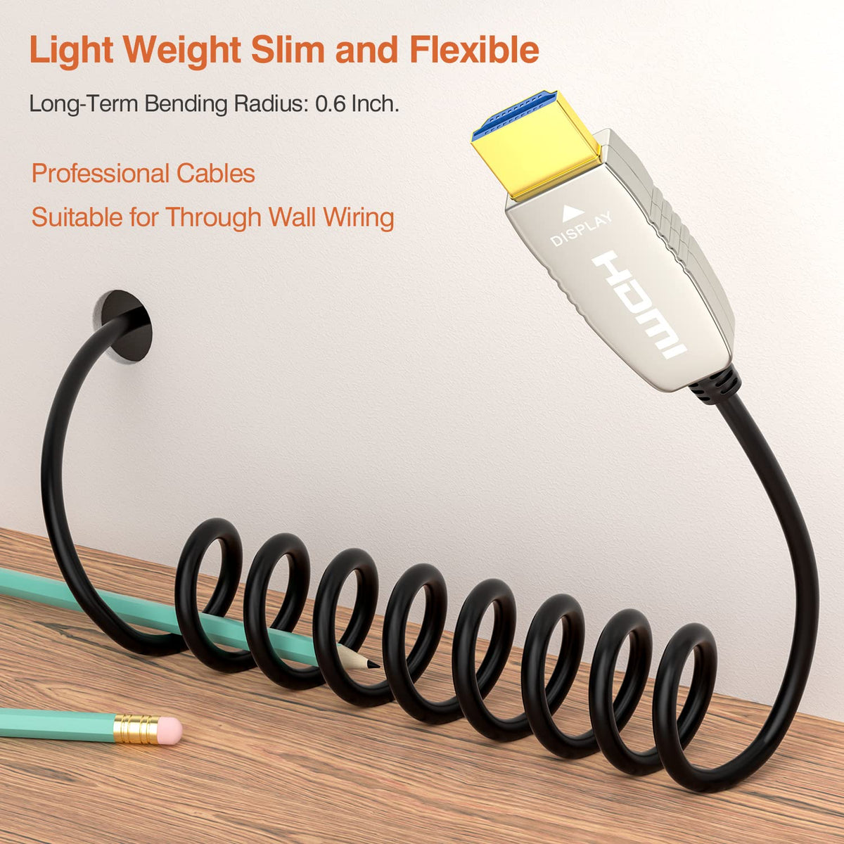 HDMI2.0b Fiber Optic Cable 65 feet 20m Q2599